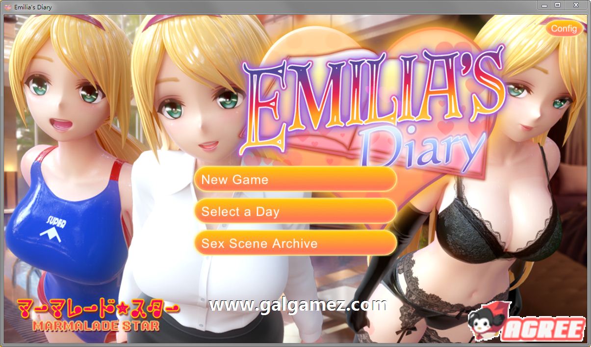 【3D同人/SLG/全动态】艾米莉娅的日记 DL正式版+HD提取版★兔女郎【新作/全CV/6.2G】